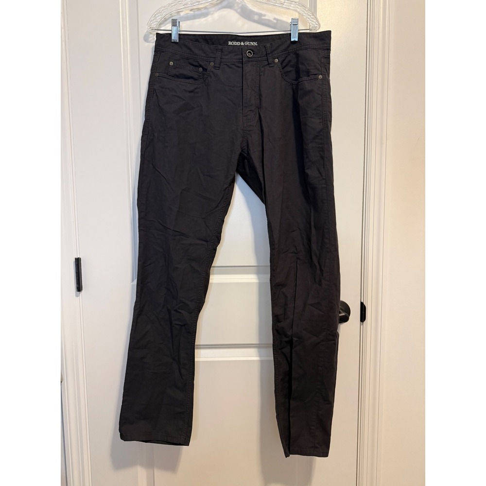 Rodd & Gunn Straight Leg Pants Mens 34 Gray Excellent Cotton Stretch Casual